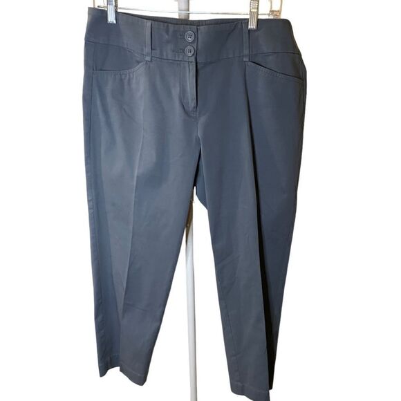 Loft Original Crop Slate Blue Pants, Size 8 - Picture 1 of 5